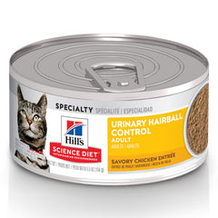 Hill's Science Diet controla bolas de pelo en lata de 5.5 oz para gatos.