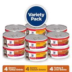 Hill's Science Diet sabor pavo sabroso en lata de 5.5 oz para pelaje saludable.