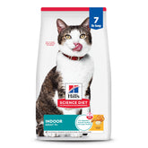 Hill's Science Diet Indoor 11+ bolsa 7 lb, croquetas para gatos mayores en interiores