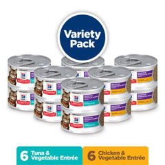 Variedad de Hill's Science Diet atún y vegetales para felino exigente