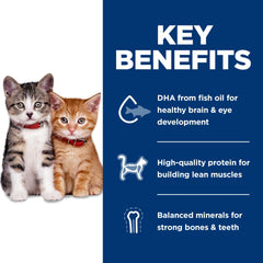 Hill's Science Diet Kitten, minerales equilibrados para huesos y dientes en desarrollo.