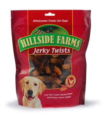 Hillside Farms tiras de pollo y patata dulce, snack natural para perros activos
