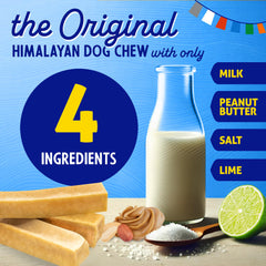 Himalayan Dog Chew: grande tranche longue à mâcher, divertissement pour chiens actifs.