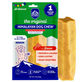 Himalayan Dog Chew Original Yak Cheese con tocino, masticación duradera para perros pequeños.