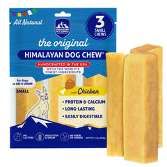 Himalayan Dog Chew queso yak original, snack duradero para perros pequeños.