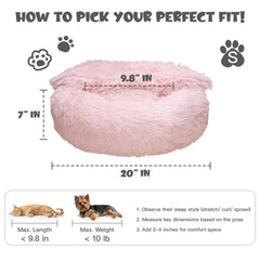 Cama Himax para perro pequeño con manta integrada rosa, refugio cálido y práctico