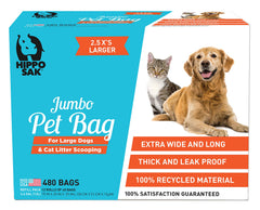 Hippo Sak bolsas para perros grandes, apertura amplia para recogida limpia.