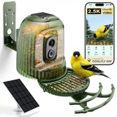 HIXX Alimentador de Aves con cámara 4MP, vista frontal para observar visitas.