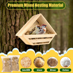 HIYZI nido-pajaros de madera natural, área de descanso amplia.
