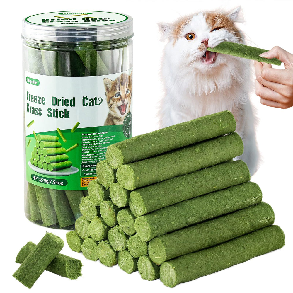 HKPetie bastón masticable de hierba para gatos, sabor pollo, ideal para masticar.
