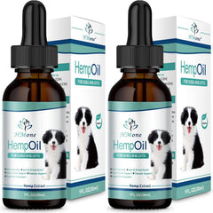 HMone aceite de cáñamo para mascotas en bote con gotero para dosificaciones sencillas.