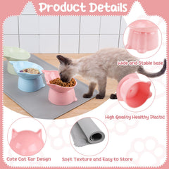 Hoemwarm tazones gatos azul gris ideales para hogares con varios felinos.