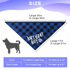 Bandana Hoewina para perro talla extra grande, estilo festivo y cómodo