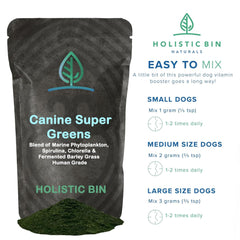 Holistic Bin Chien Poudre Orge Verte Fermentée: digestion et énergie possibles