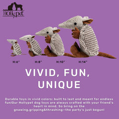 Hollypet Armadillo gris diseño llamativo para perros curiosos.