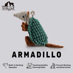 Juguete Armadillo Hollypet para juego activo, lanzamiento y recuperación.