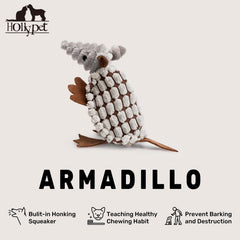 Hollypet Armadillo gris para lanzar y traer, ideal para perros pequeños.