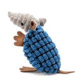 Juguete Hollypet armadillo azul de 6 pulgadas para perros, ideal para juego suave.