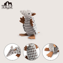Hollypet Armadillo gris con textura que masajea las encías durante el juego.