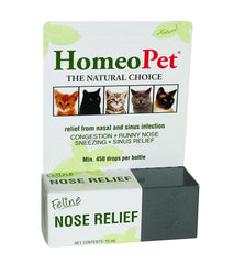 HomeoPet Nose Relief: dosis directa en boca para alivio nasal suave en gatos.