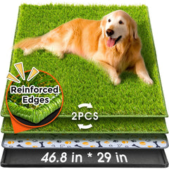 Hompet césped artificial para perros con bandeja grande en interiores