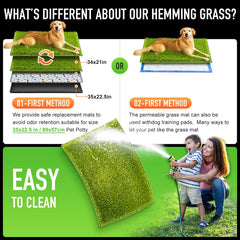 Hompet training pads with hemmed edge design prevent tearing during use.
