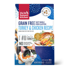 The Honest Kitchen clústeres sin granos con ingredientes gourmet para gatos.