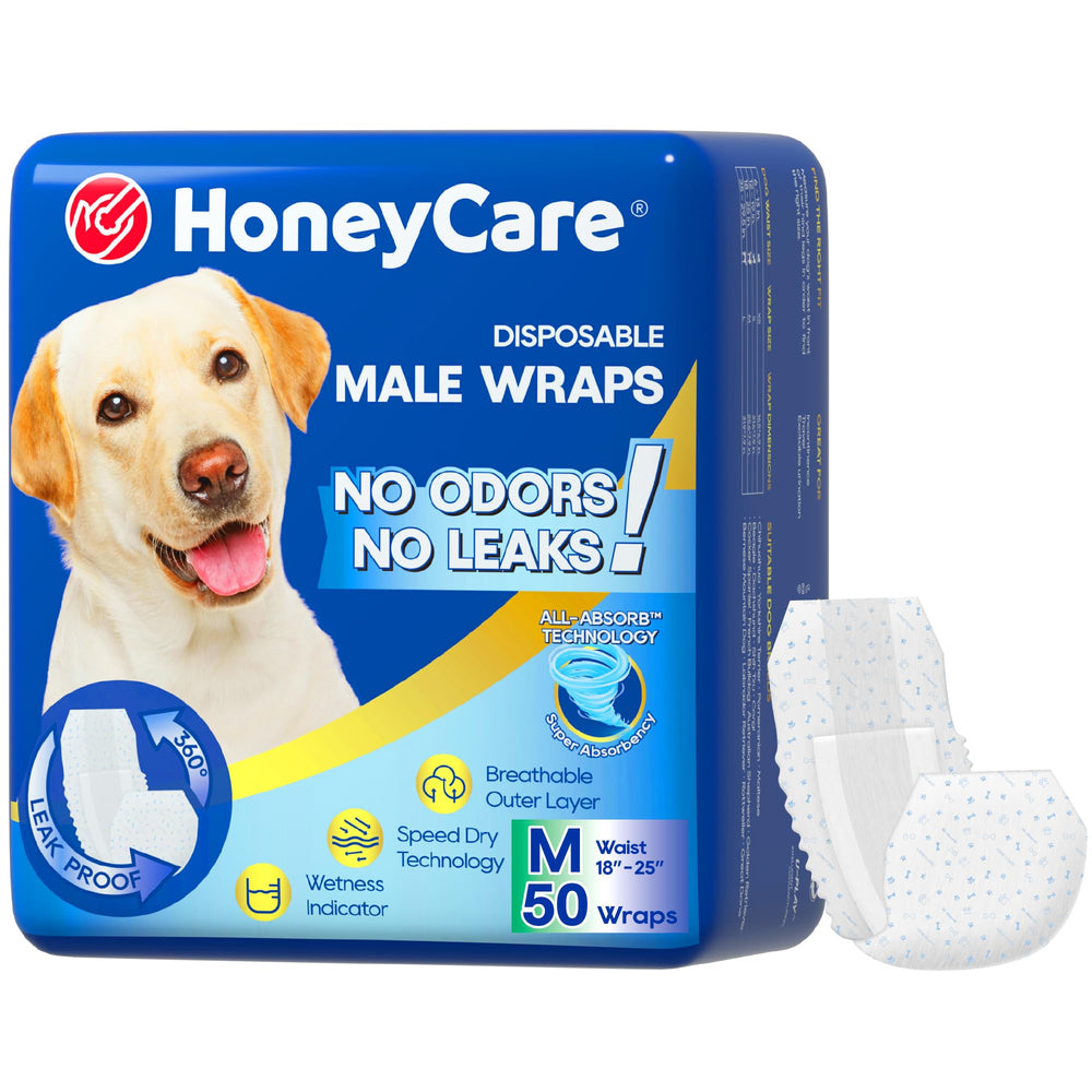 HONEY CARE All-Absorb A25 wrap exterior transpirable para perro macho.