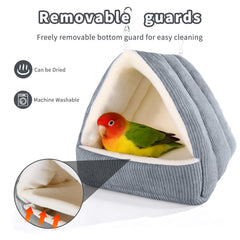 Hoopttay cama-pajaro percha amplia, permite posar y jugar con comodidad.