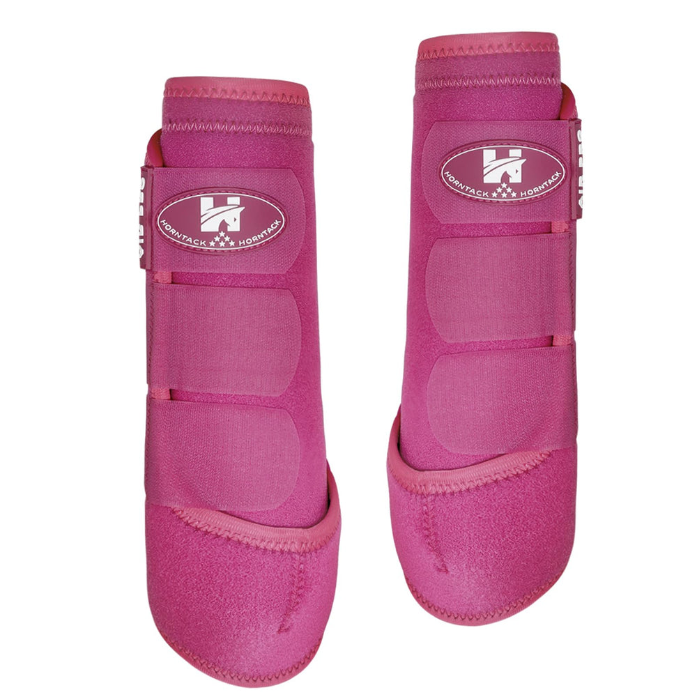 Horntack protectores espinillas para caballo frambuesa mediano, protección segura durante entrenamiento.