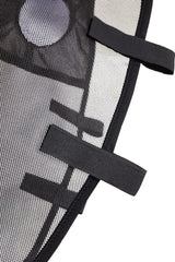 Horze máscara para brida negra XXL: talla amplia para caballos grandes.