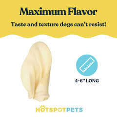 Hotspot Pets orejas de vaca sin hormonas, opción natural para masticar.