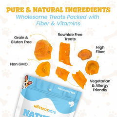 Hotspot Pets saco de 2 libras de calabaza, snack nutritivo para perros.