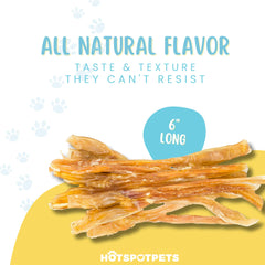 Hotspot Pets tendones de ternera, textura natural de 7-8 pulgadas para masticar.