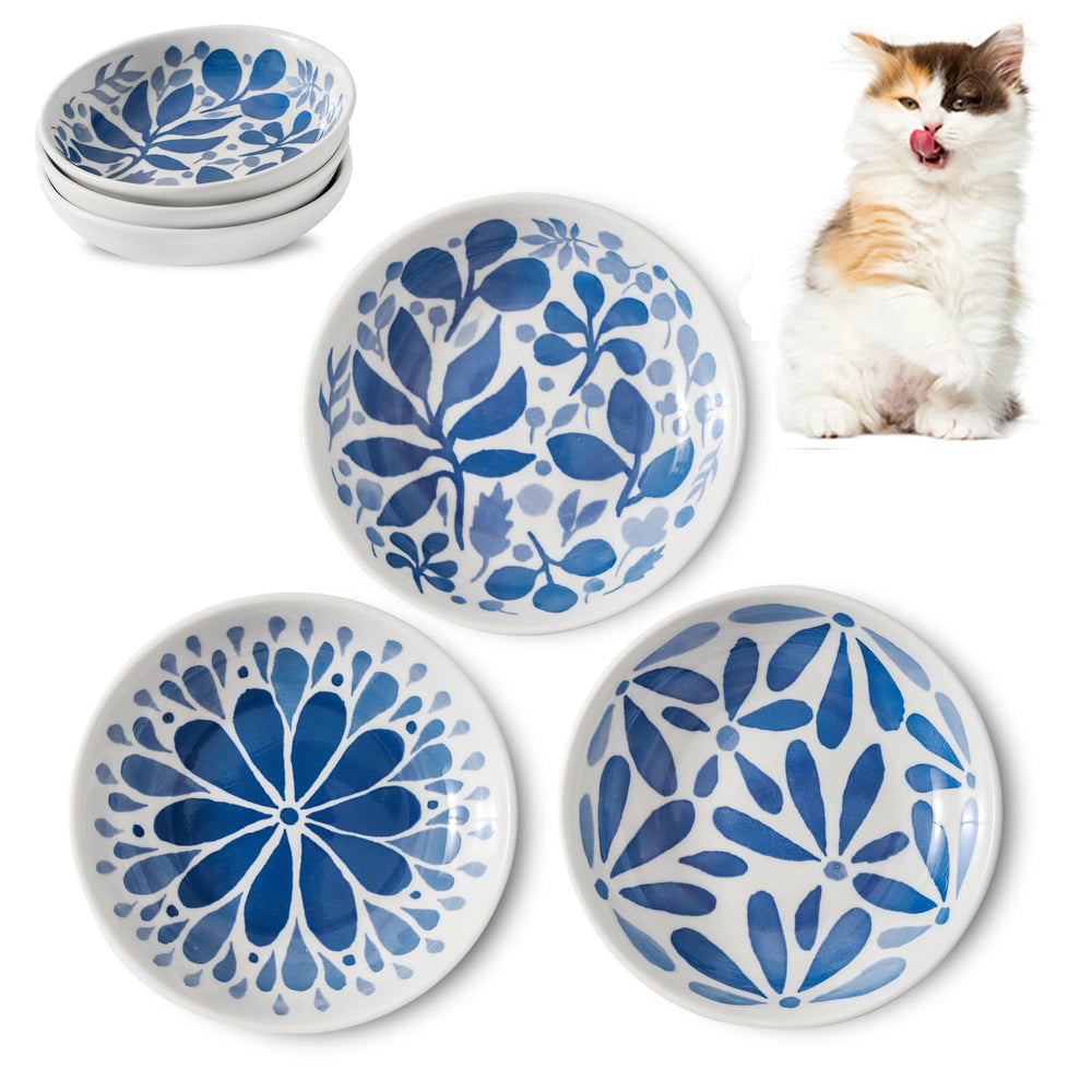 Howise tres cuencos cerámicos para gatos, ideales para comida húmeda y seca