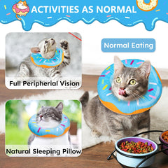 Hpetppy collar cono gato ajuste fácil para un uso diario cómodo.