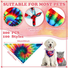 Bandana Huhumy para perro pack de 150 piezas en colores variados.