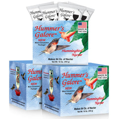 Néctar listo para usar de Hummer's Galore, facilita la alimentación de colibríes al aire libre.