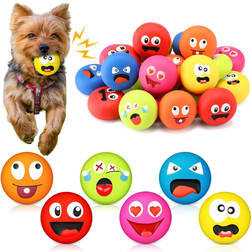 Bolas Hungdao de latex sonoras para perros, ideal para juegos interactivos.