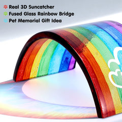 Huray Rayho puente arcoíris, dimensiones 5x2.7x2 pulgadas, regalo memorial portátil.