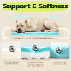 Diseño moderno en gris de la cama hush-bone para hogar y mascota.