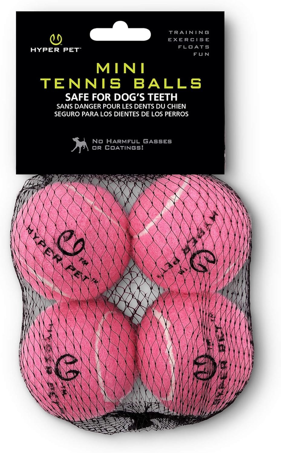 Hyper Pet mini tenis para perros; colores brillantes para localizar durante el juego.