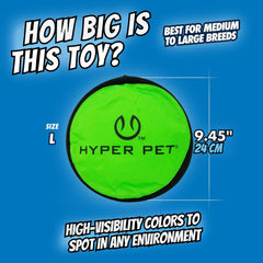Hyper Pet Flippy Flopper material suave y duradero, seguro para dientes durante juegos al aire libre.