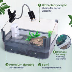 HYPESIDE plataforma-calor para tortugas, zona de calentamiento cómoda.