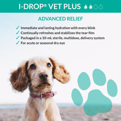 I-DROP VET PLUS aplicación fácil para mantener la comodidad ocular de tu perro