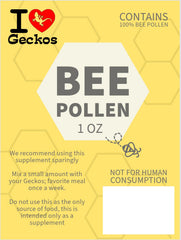 I Heart Geckos polen en polvo para carga intestinal de insectos.