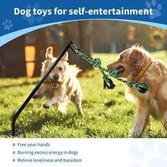 IAIGOGO palo-resorte exterior, estabilidad en césped para juego activo de perros