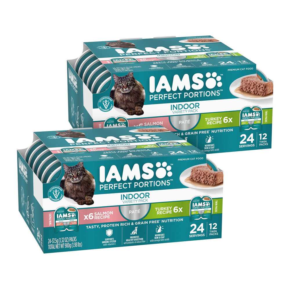 IAMS Paté de pavo Indoor, porciones individuales para comidas frescas