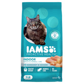 IAMS Proactive Health para gatos indoor con pollo real, sabor delicioso y completo.