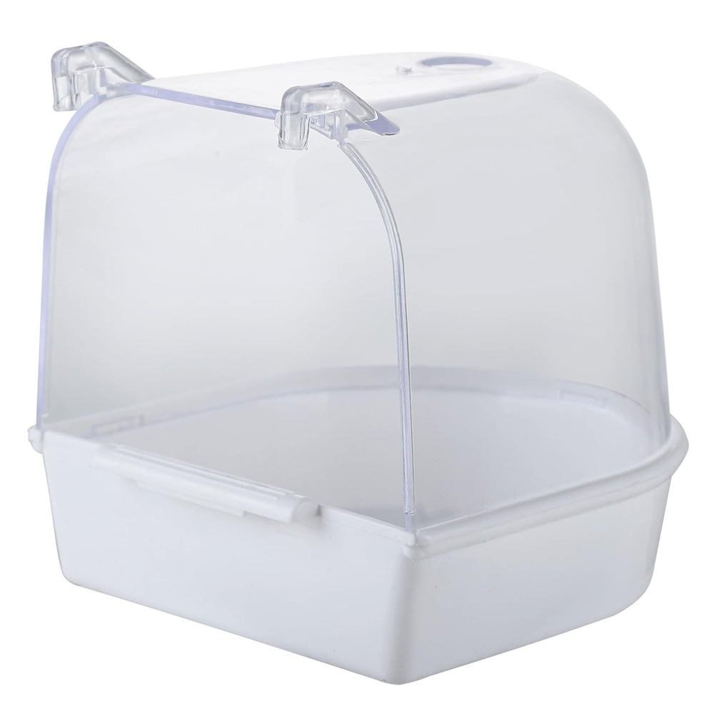 IBWell baño de aves transparente para jaula, cómodo para aves pequeñas.